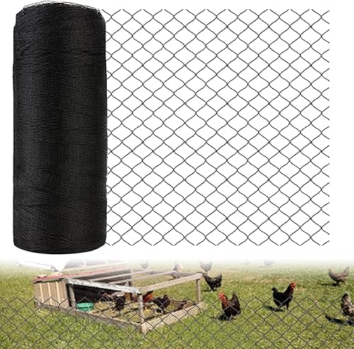 10x10ft Bird Netting for Chicken Coop 1/2 inch Mesh Heavy Duty Chicken Netting Animal Barrier, Poultry Netting Roof Cover for Chicken Run, Bird Net for Fruit Tree Against Birds Squirrels Rabbits