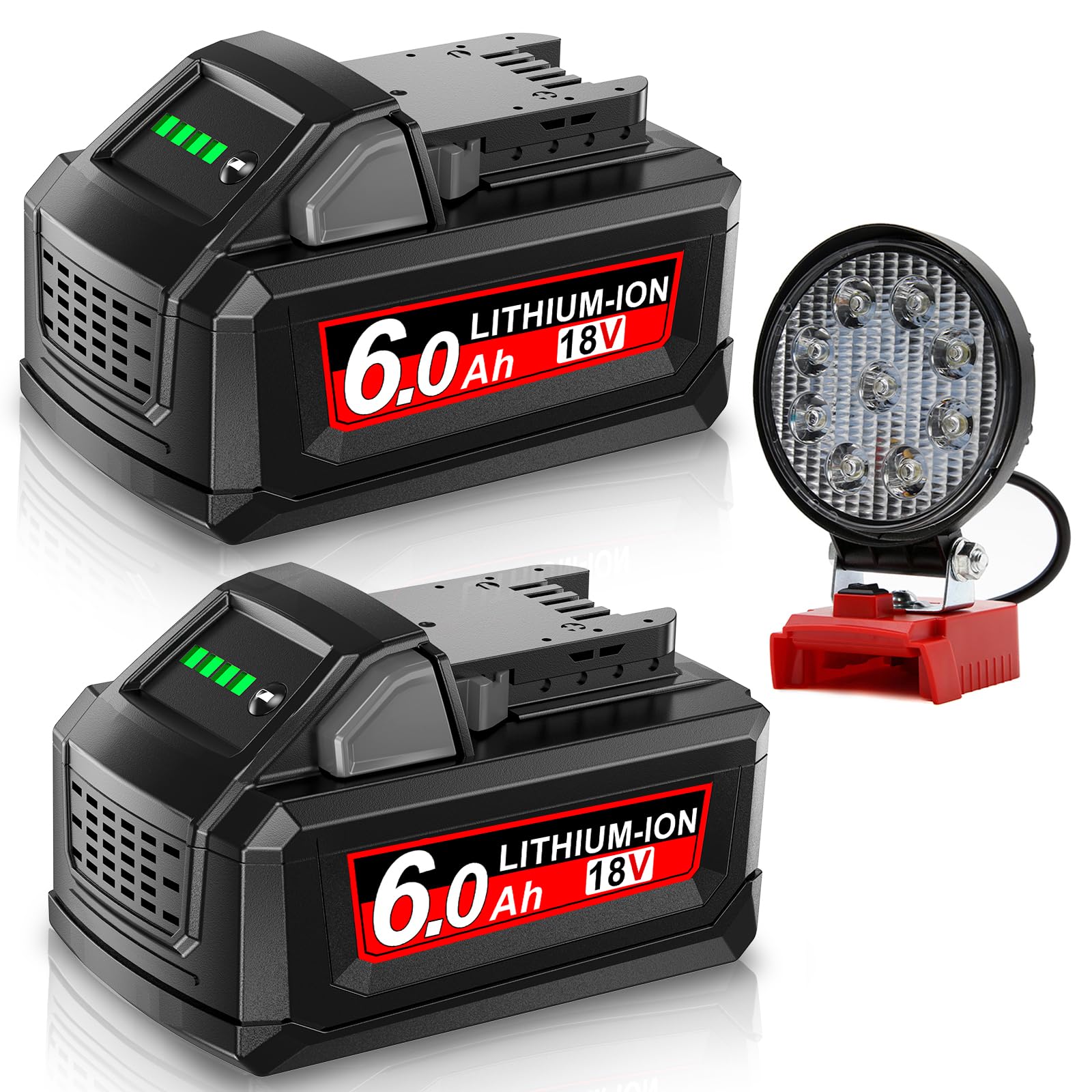 Batterie 5.0Ah 18V Waitley Pour Milwaukee M18 - Remplacement 48-11-1850 48-11-1852 Etc.