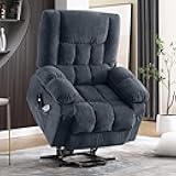 Power Lift Recliner Chair Recliners for Elderly with Heat and Massage Recliner Chair for Living Room with Infinite Position and Side Pocket,USB Charge Port