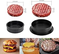 Vista 6 de Burger Press Hamburger Patty Maker Slider Press Stuffed Burger Patty Press Regular Burger Patties Cookery Mold 3 in 1 Non Stick Kitchen Barbecue Tool