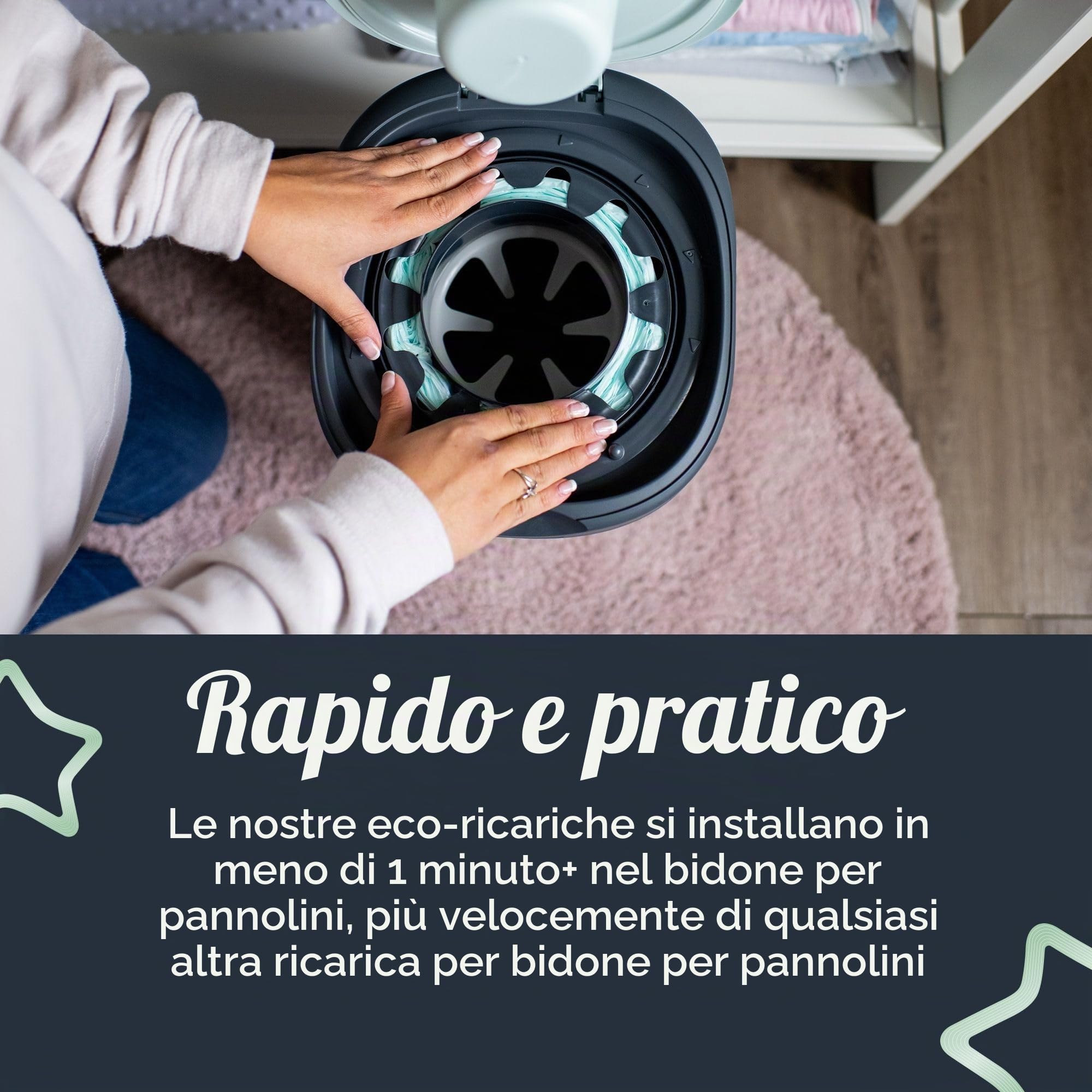 Tommee Tippee Ricariche per Sistema Avanzato di Smaltimento Pannolini Mangiapannolini, 12 Pezzi, Compatibile con i Contenitori Sangenic TEC E Twist & Click