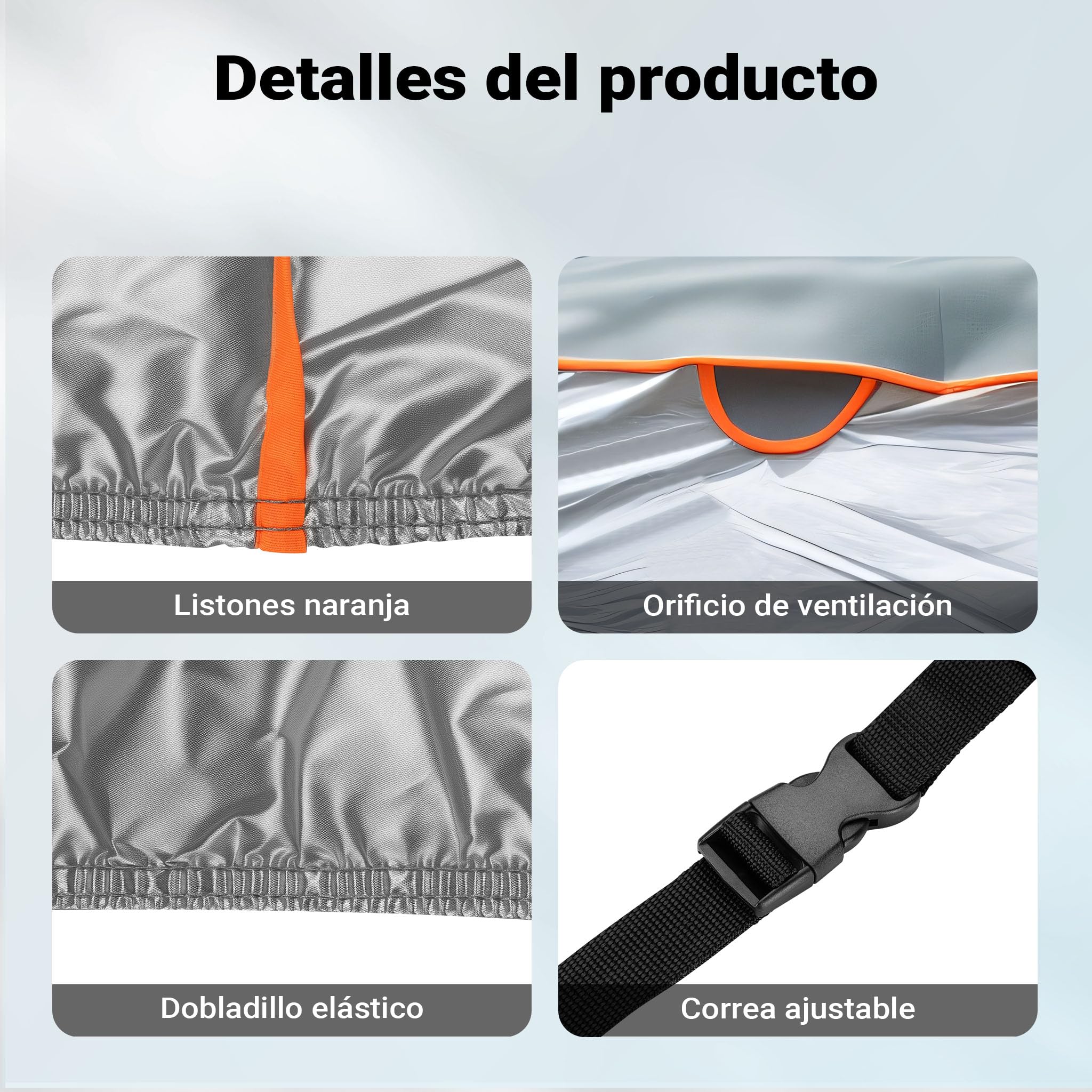 XPOtool Funda para Coche XXL Exterior Cubierta Impermeable Lona contra Granizo, Nieve y Lluvia