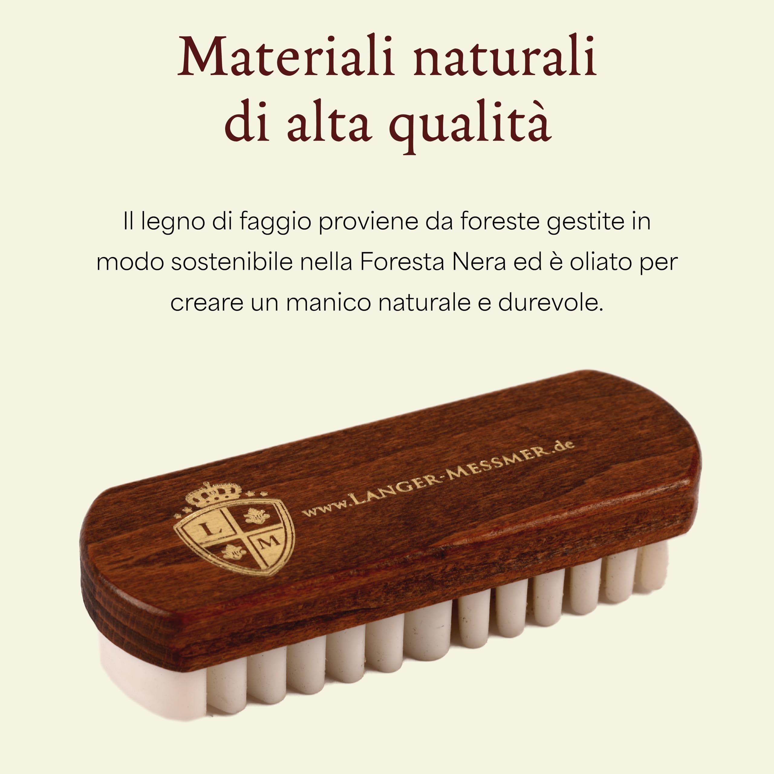 Langer & Messmer set per la cura delle scarpe in pelle scamosciata - kit per la cura delle scarpe con spazzole per nubuck e prodotti per il rinfresco del colore, la protezione e l'impregnazione