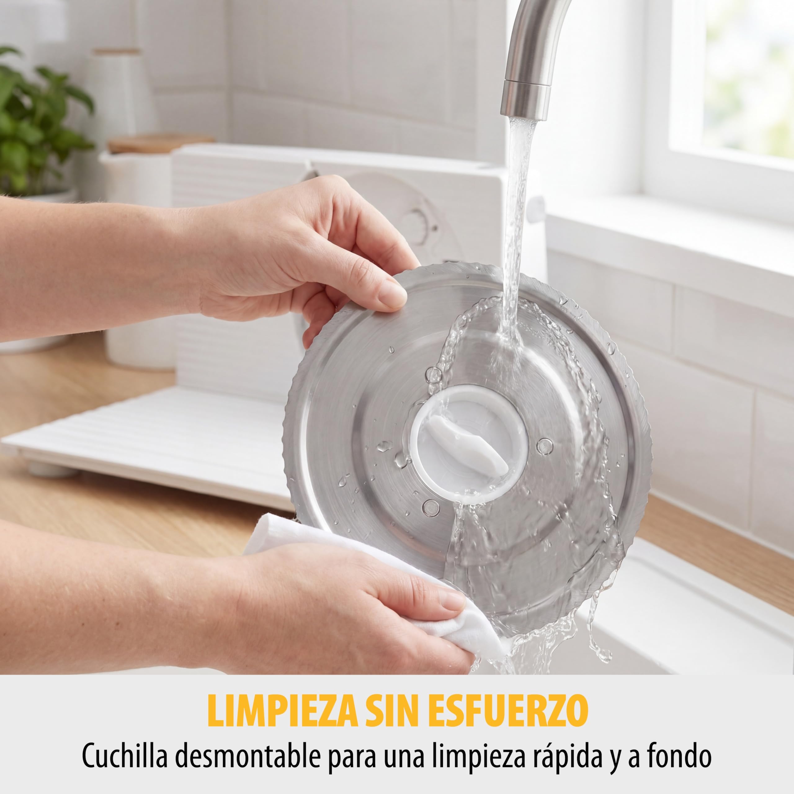 Tristar EM-2098 Cortafiambres, Hoja de acero inoxidable de 170 mm, 150 W, Grosor de disco ajustable
