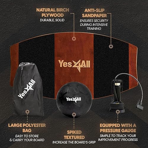 Miniatura 4 de Yes4All Surf Balance Board Trainer- Balance on a Ball - 360 Degree Range of Motion for Advanced Balance Training, Core Strength, Fitness and All