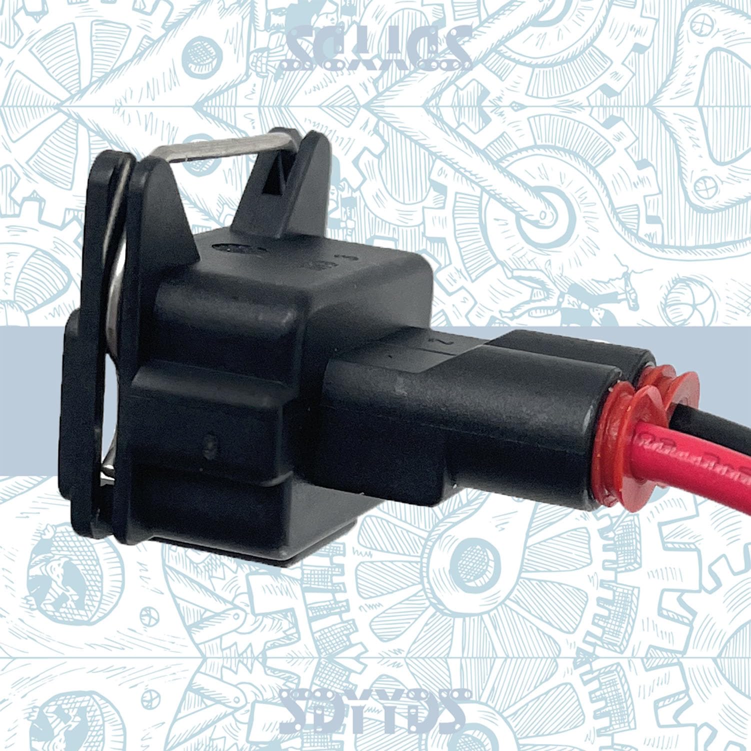 F8RZ-8C607-GC, S-827 - Conector de motor de ventilador de radiador para Ford Contour, Focus 2000-2010, GT 2005-2006 / Mercury Cougar 1999-2002, Mystique 1995-2000