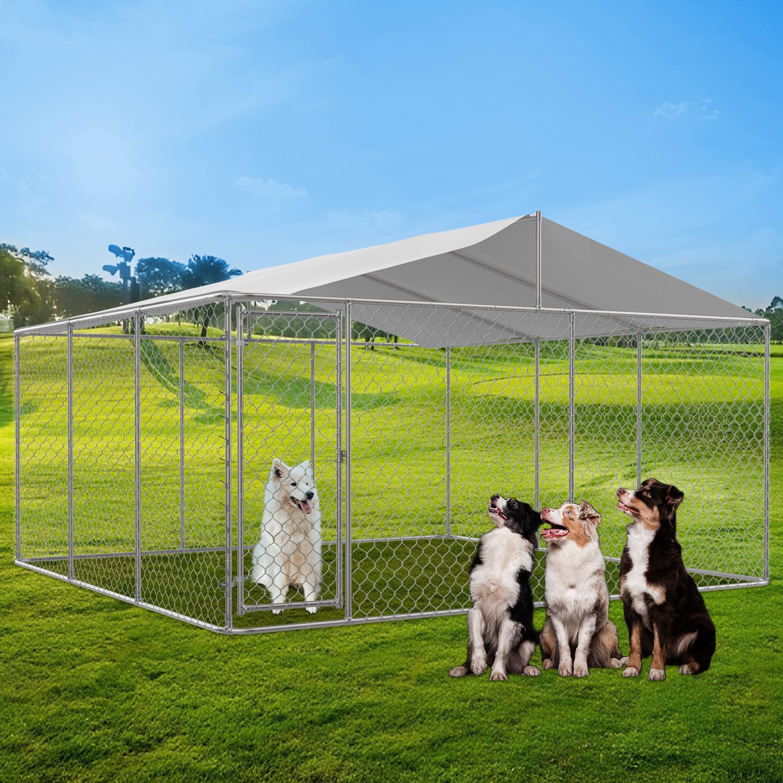 Snapklik.com : Lyromix 13.113.17.6FT Extra Large Outdoor Dog Kennel