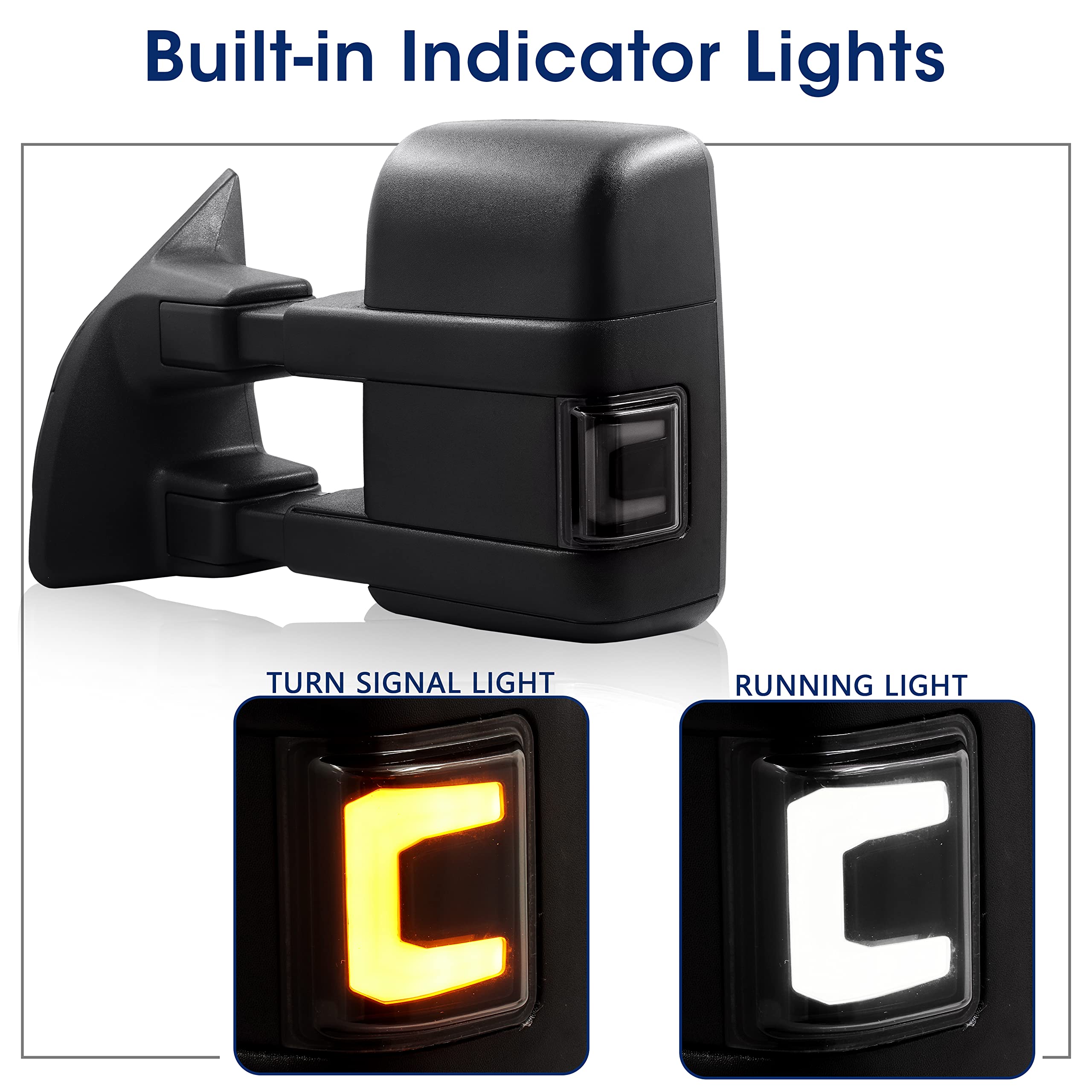 Switchback Towing Mirror Compatible With 19992016 F250 F350 F450 F550