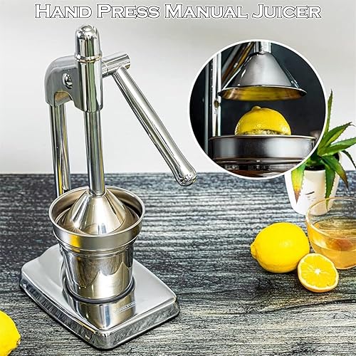 Miniatura 3 de Cast Iron Juicer Hand Press, Effective Stainless Steel Manual Juicer, with Non-Skid Cup Base Effort Saving Lever for Fresh Lemonade OrangeJuice for