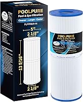 POOLPURE PLFPRB25-IN Spa Hot Tub Filter Replacement for Unicel C-4326, Filbur FC-2375, 5x13 Drop-In Cartridge, NSF Certified, 25 Sq Ft