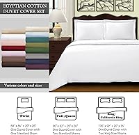 Vista 5 de SUPERIOR Juego de funda de edredón de 400 hilos, algodón de fibra larga premium, King/Cal King, color azul marino