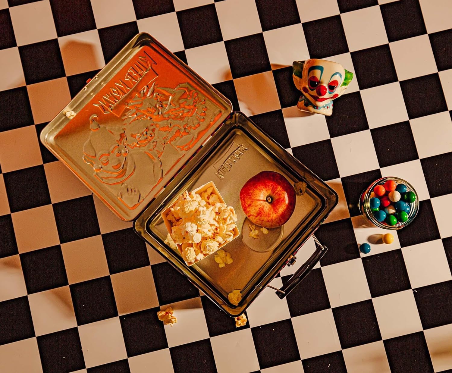 Toynk Killer Klowns From Outer Space Retro-Style Metal Tin Lunch Box | Reusable Storage Box Organizer With Handle - Image 9