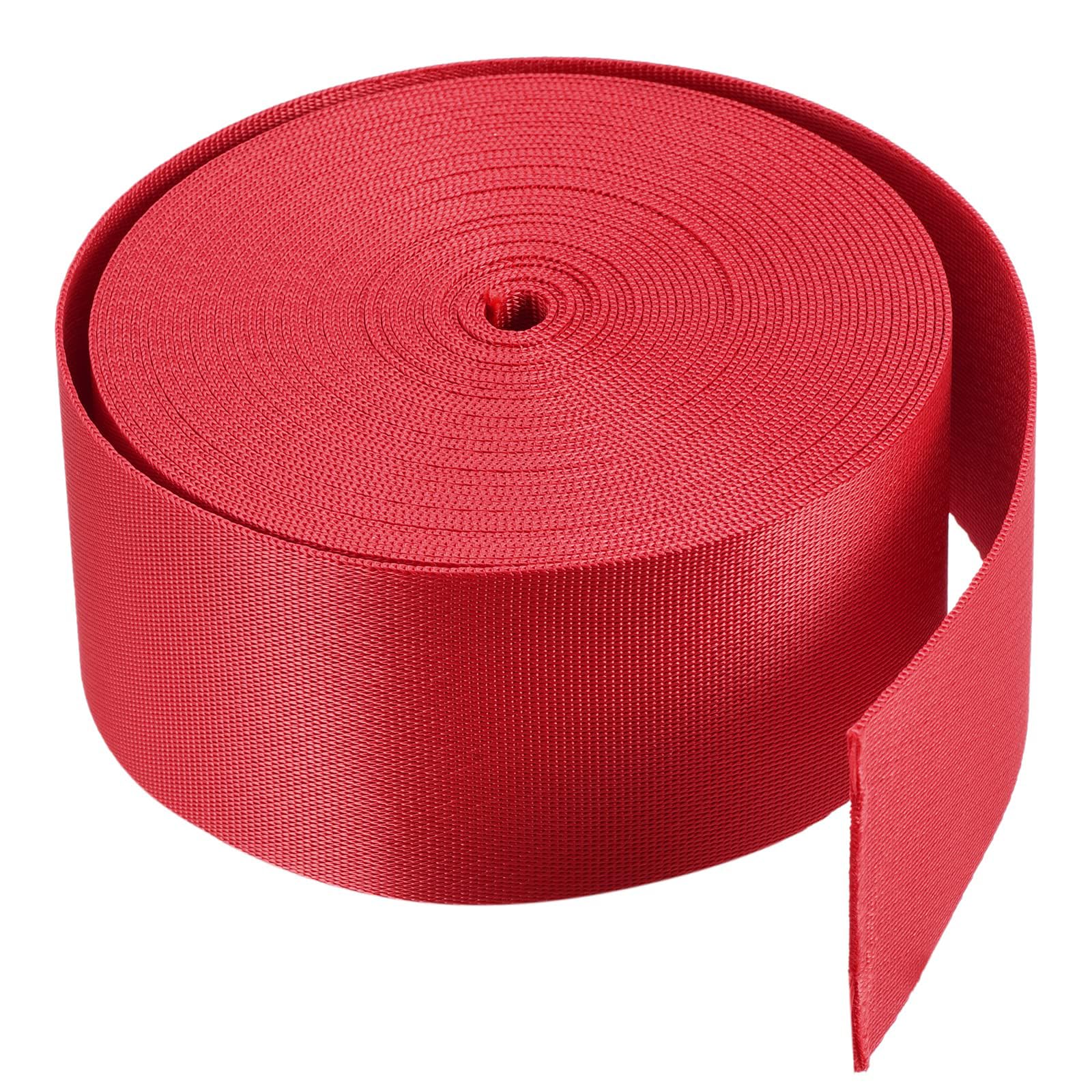MACHSWON Nylon Webbing Strap 2 inch Red Flat Nylon Webbing Straps 5cm 10 Yards Durable Nylon Strap for Backpack,Cargo Strap,Luggage-rack,Pet Collars,Crafts