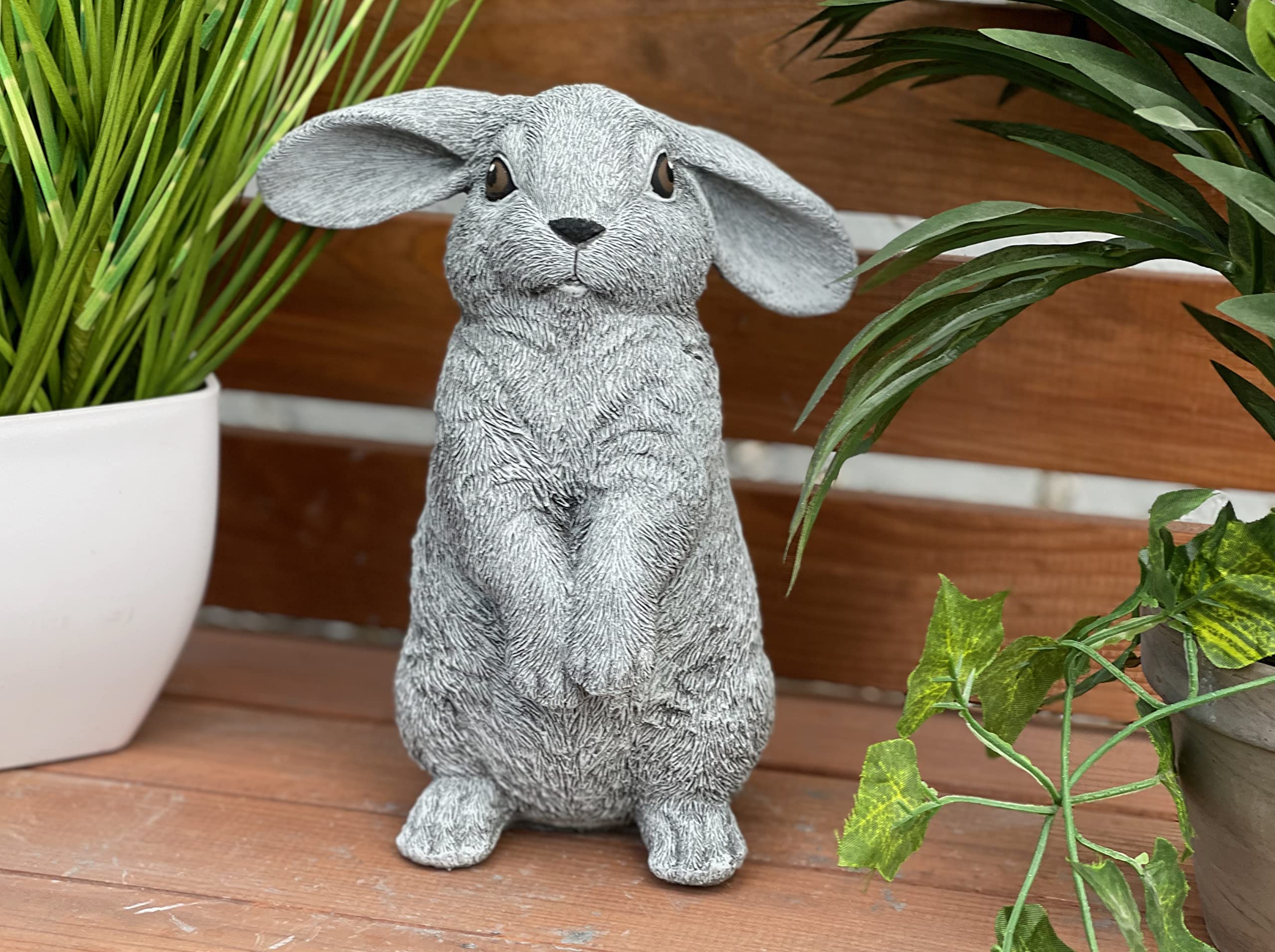 stoneandstyle Statuette Lapin Mümmelmann en pierre résistante au gel