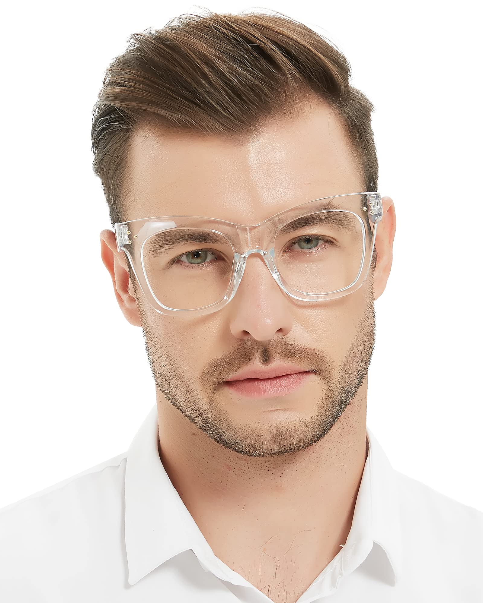 MARE AZZURO Oversized Reading Glasses Men Fashion Thick Readers 1.0 1.25 1.5 1.75 2.0 2.25 2.5 2.75 3.0 3.5 4.0