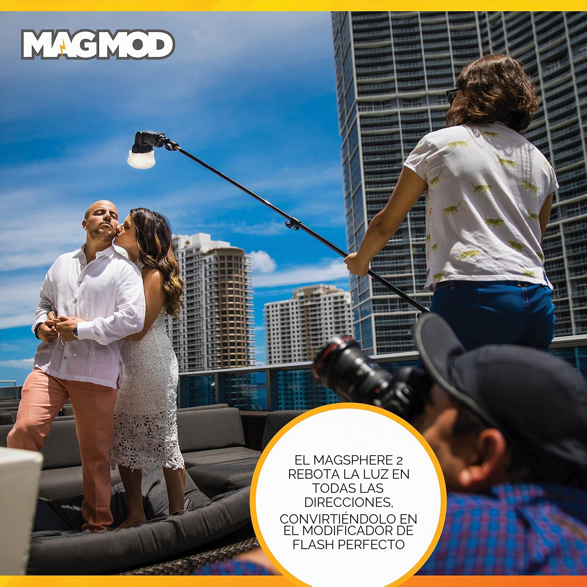 Difusor de Flash MagSphere 2 por MagMod | Modificador de Flash de iluminación de fotografía | Accesorio difusor de luz magnético | Control de luz Ligero
