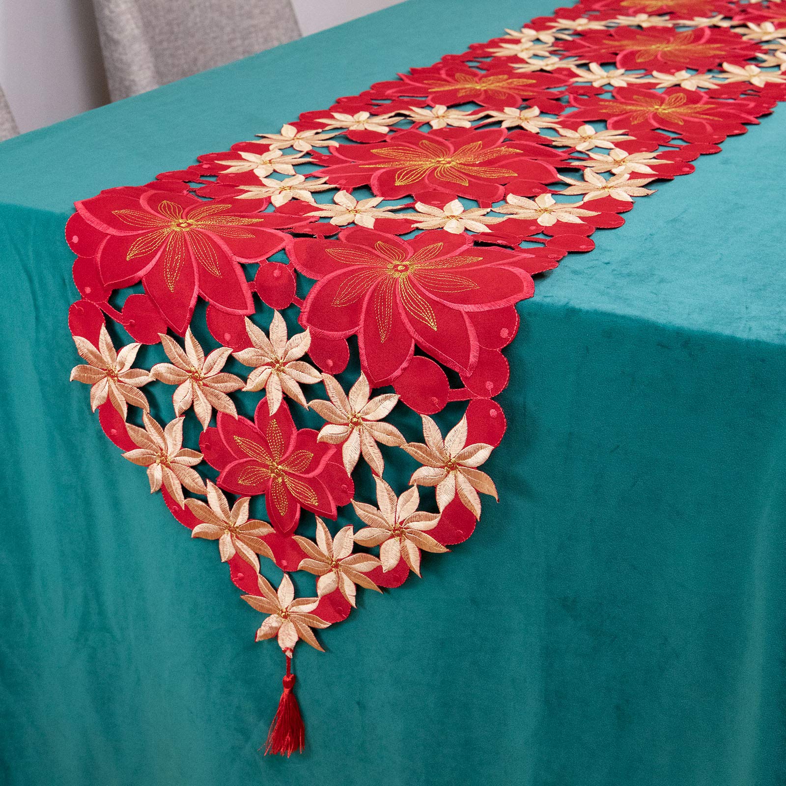 Tayis Dining Table Runners,red Table Runner,Embroidered Table Runners