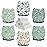 Mama Koala 3.0 Pocket Cloth Diapers for Babies with AWJ Lining, 6 Pack with 6 4-Layer Natural Cloth Diaper Inserts - Reusable and Washable Pocket Diapers (Adorable Animal)