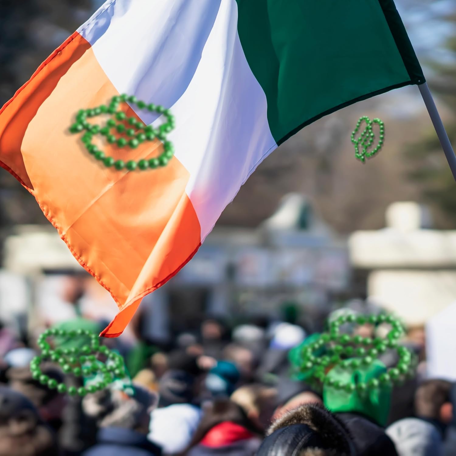 4E's Novelty St Patricks Day Beads Necklace Bulk (Pack of 72) Green Beads - Saint Pattys Gifts, 33 Inch 7mm Party Favor Supply, St Patricks Day Outfit Costume Dress UP Accessories Bulk Parade Throws - Image 6