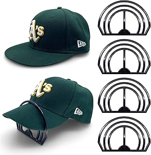 Hat Brim Bender (4-Pack) - Perfect Hat Curving Band, Steaming Optional - Convenient Hat Shaper Design with Dual Option Hat Bill Bender Slots - U.S. Patent Pending, Black