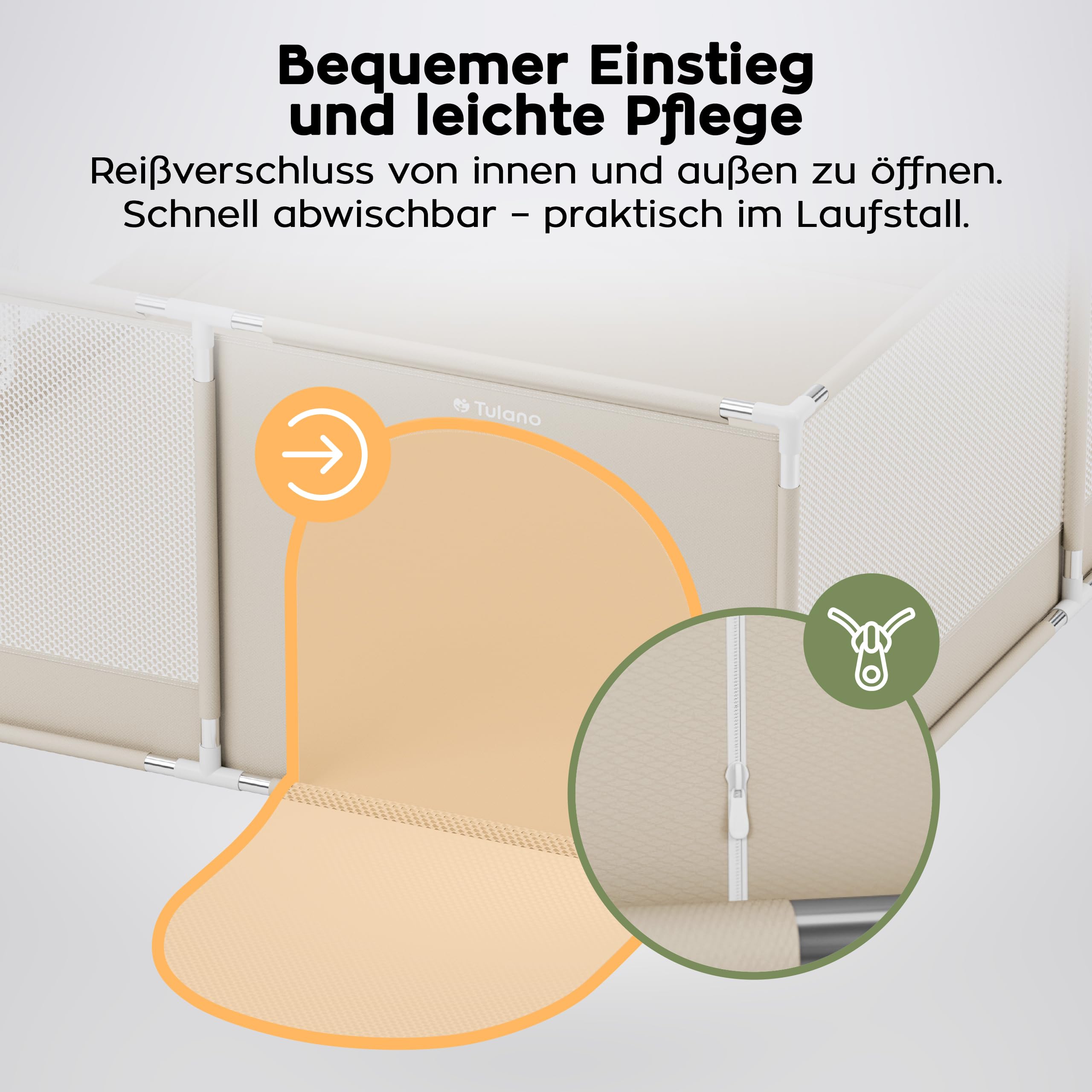 Tulano Cozy XXL Laufgitter & -Ställe für Babys - Faltbarer Baby Laufstall