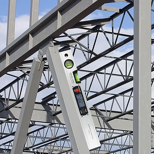 Miniatura 3 de Medidor de ángulo de nivel de alcohol Imán vertical Inclinómetro de 360, nivel de espíritu, herramienta de regla digital para manitas, medición