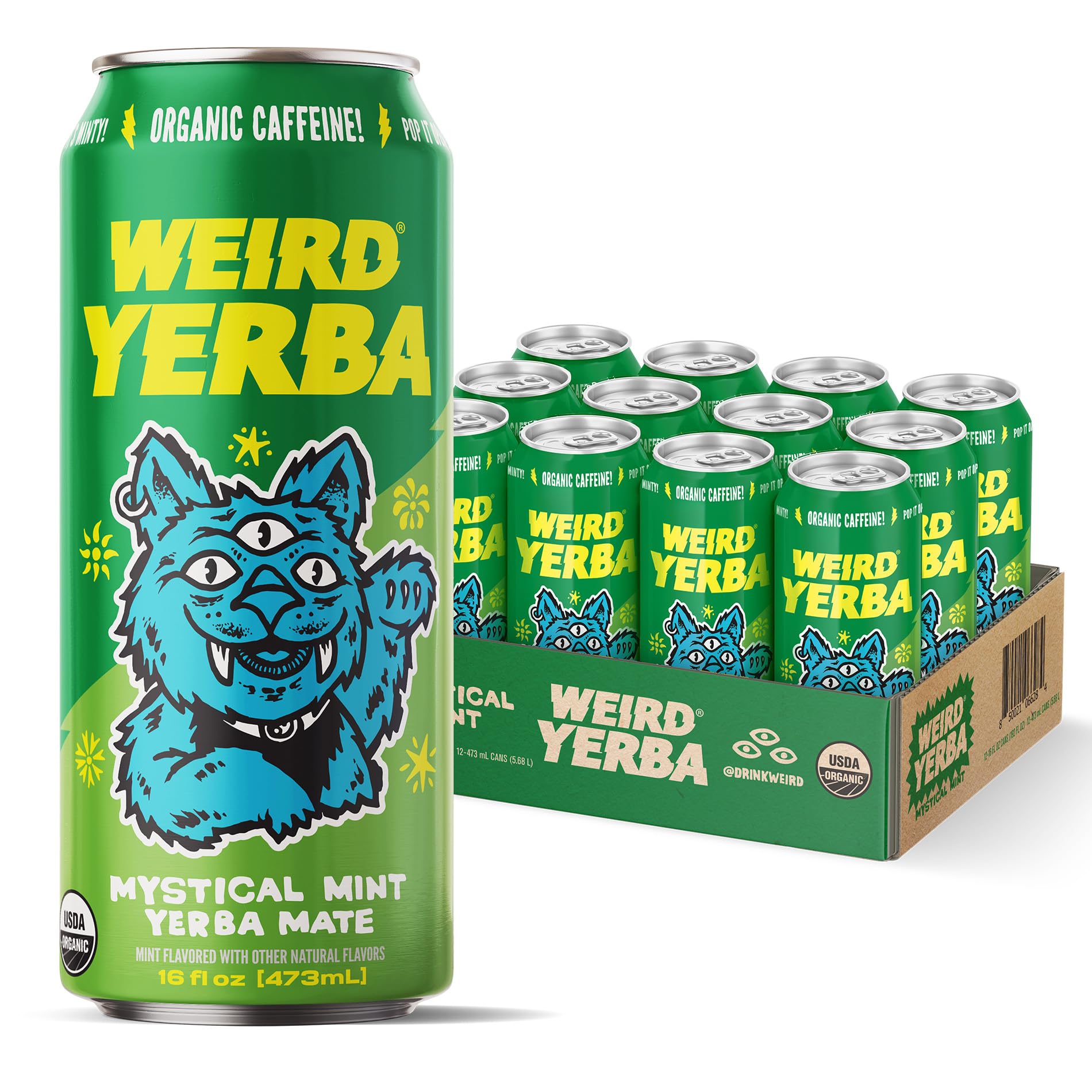 Amazon.com : Drink Weird Organic Mystical Mint Yerba Mate – 16oz