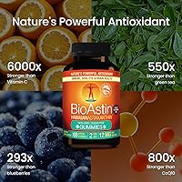 Vista 4 de Nutrex Hawaii BioAstin Astaxantina hawaiana - 12 mg, 60 gomitas - Suplemento antioxidante premium directo de granja para apoyar la salud