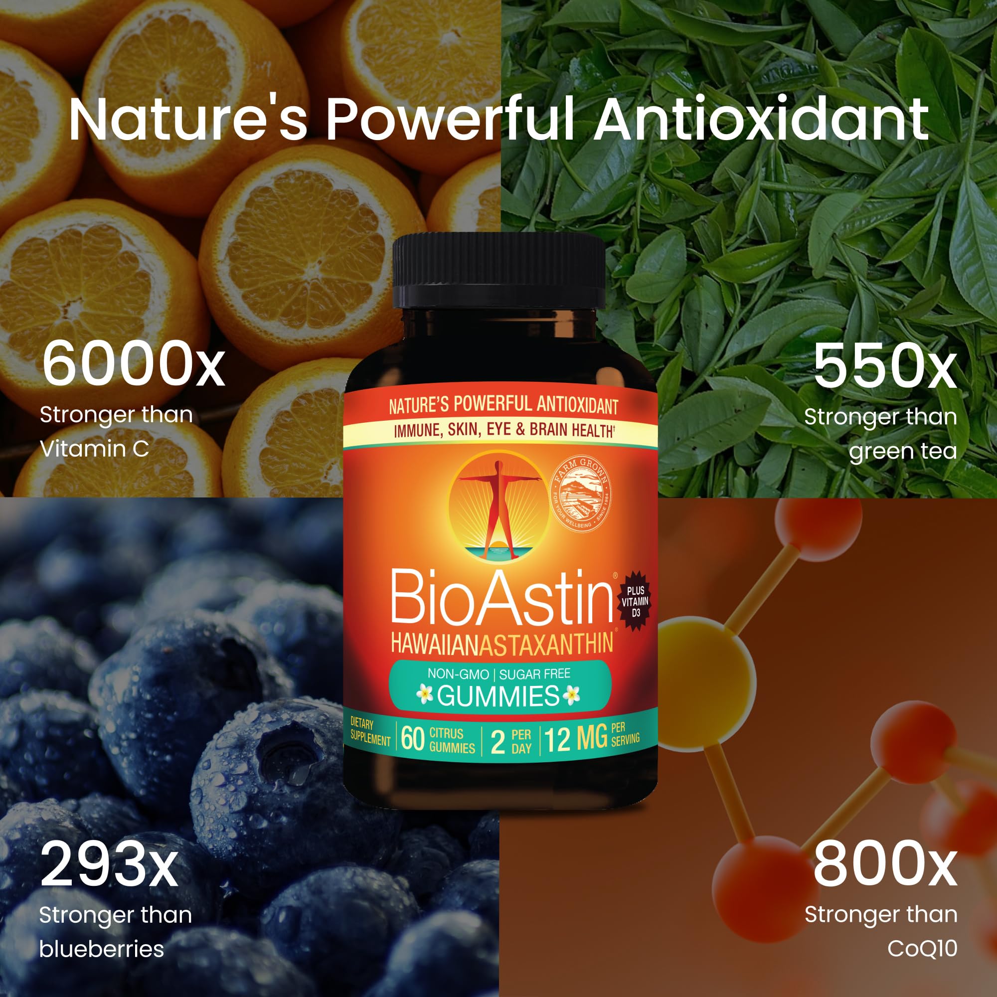 Nutrex Hawaii Vegan BioAstin Hawaiian Astaxanthin, 12mg, 60 Gummies — Amazon image 4