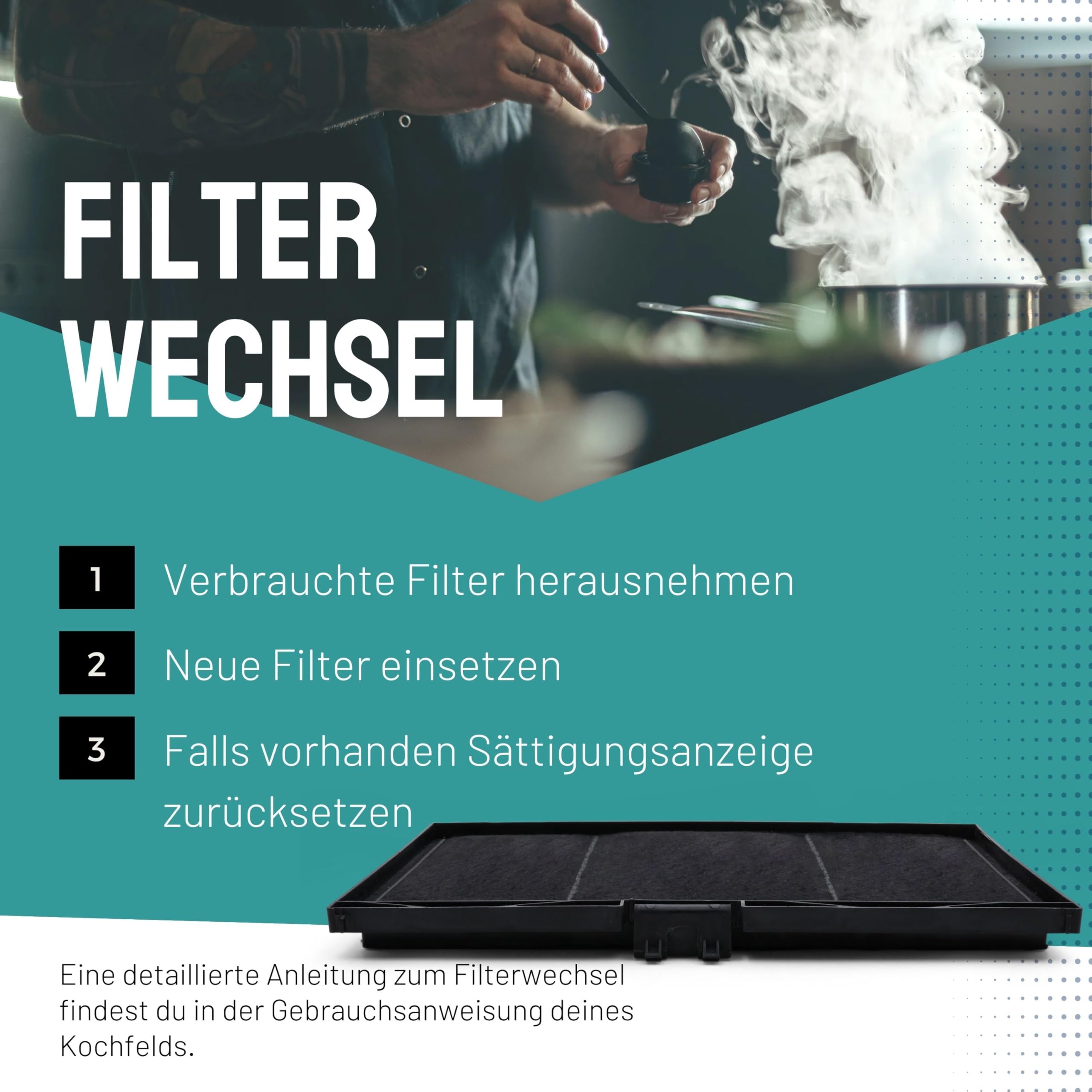 FilterBase® Aktivkohlefilter passend für Bosch DSZ4551, Siemens LZ45510 11025805 11008080 17006837, Neff Z54TC01X0, Constructa CZ5145X5, Junker JZ5145X5 - Filter für Dunstabzugshauben