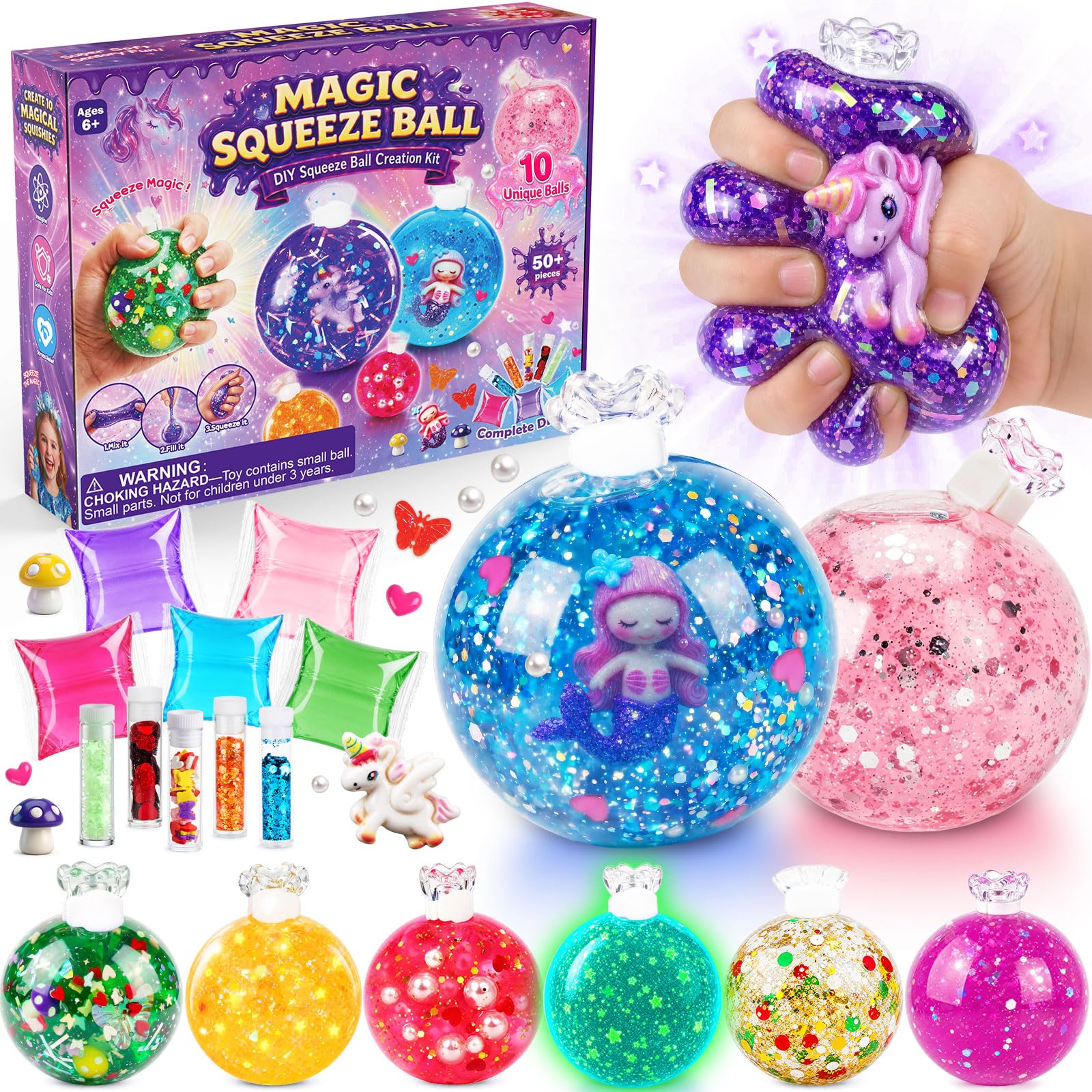 DIY Squishy Set für Kinder 6+ - Magische Stressbälle Selber Machen