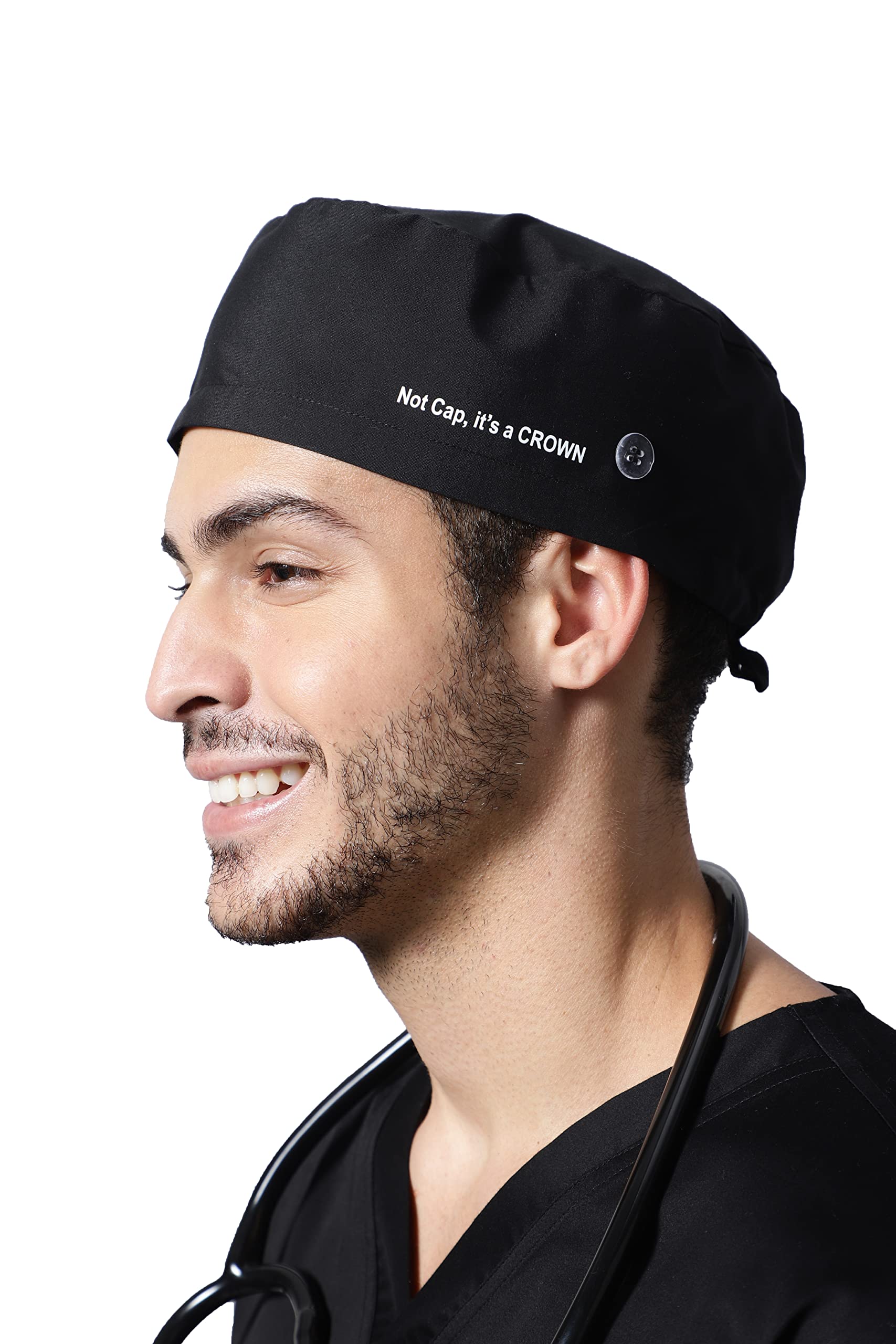 Premium Scrub Cap for Mens Dotor & Nurse with Tag Not a Cap, It’s a Crown (Black) (B0C56YY24Q) Amazon Price History, Amazon Price Tracker
