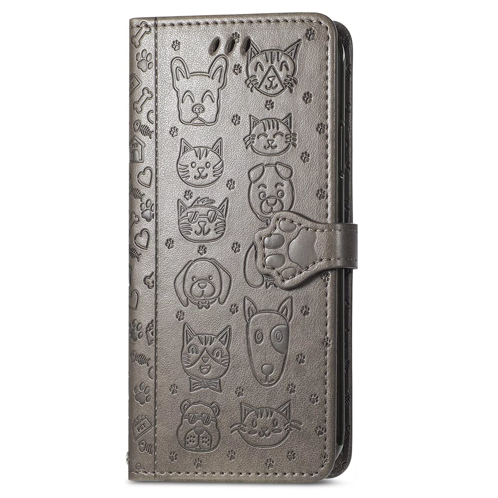 Custodia GOKEN A Libro In PU Con Portafoglio Per Vivo X80 Pro – Blu Con Rilievi