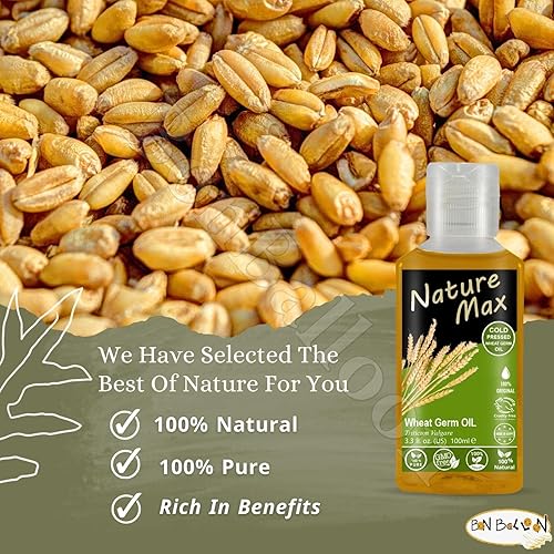 Miniatura 4 de Nature Max Aceite esencial de germen de trigo, aceites esenciales naturales y orgánicos, sin diluir, puro para el cuidado del cabello y la piel,