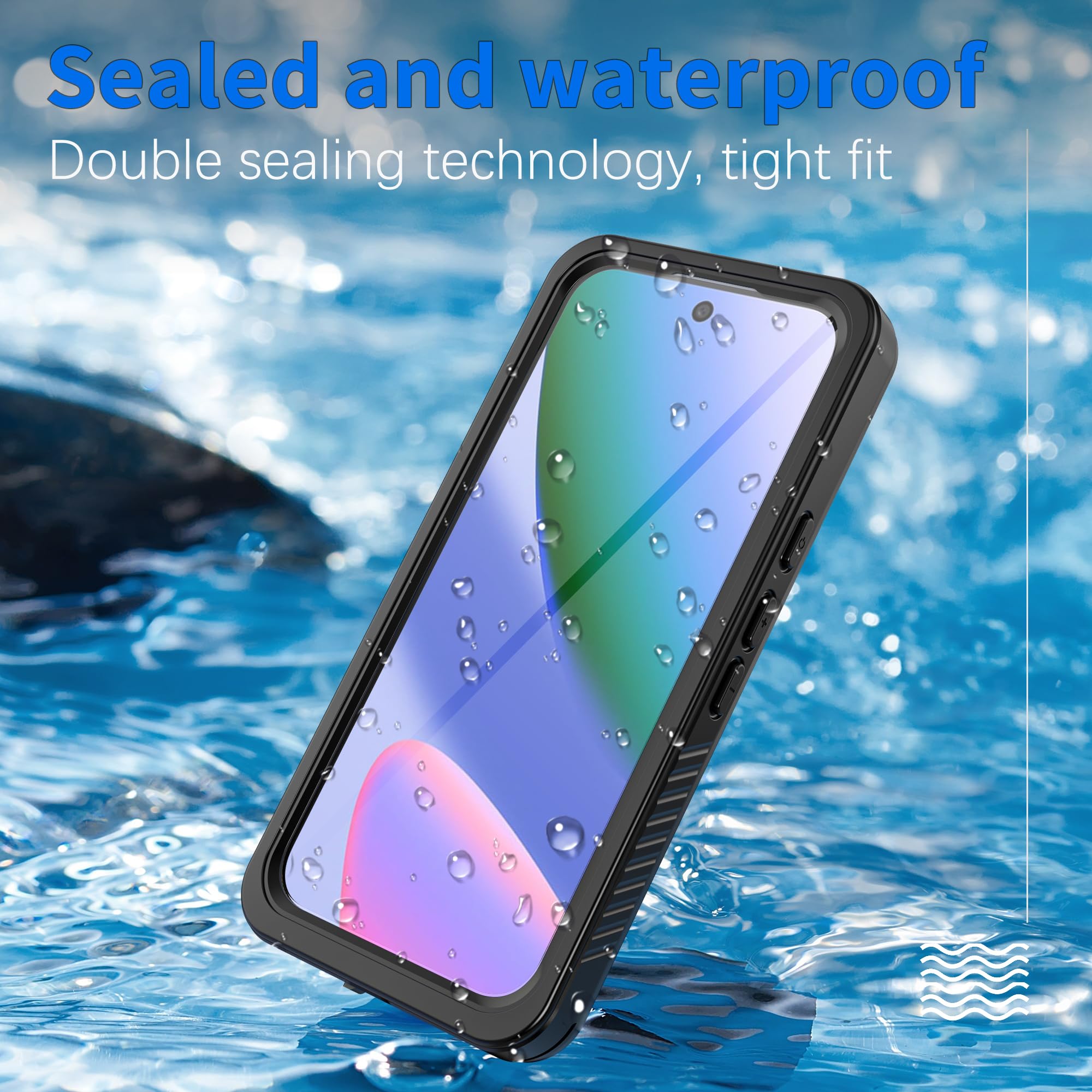 Wodoszczelne etui do Google Pixel 10 z wbudowaną ochroną aparatu i ekranu, [wodoszczelność IP68] [wojskowa ochrona przed upadkiem], pełna ochrona 360° do Google 10 (czarne)