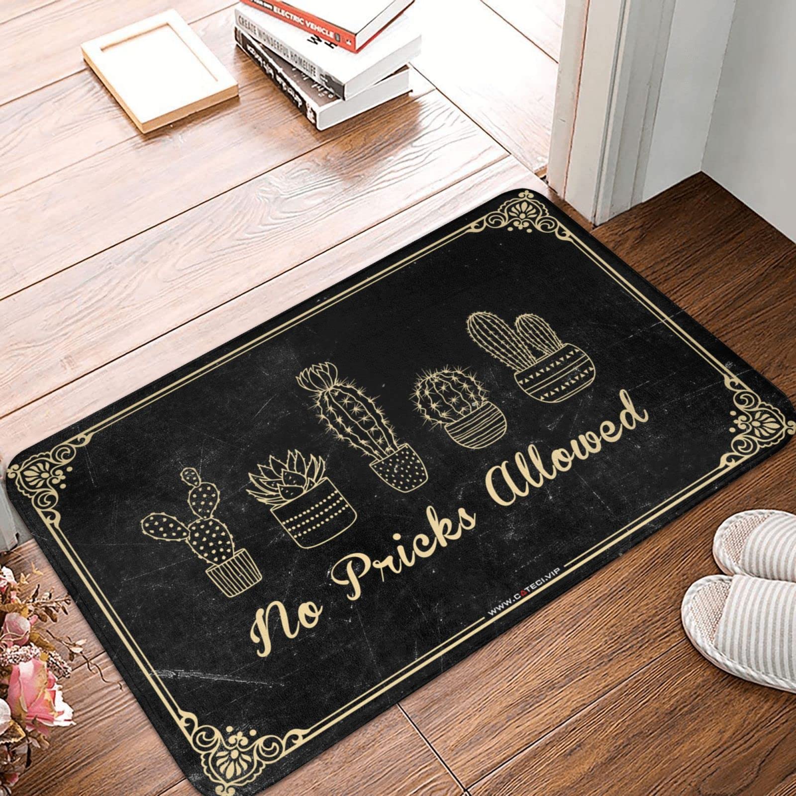 Paillasson anti-dérapant rigolo pour dire adieu à la saleté | Tapis d'entrée lavable 61x91cm