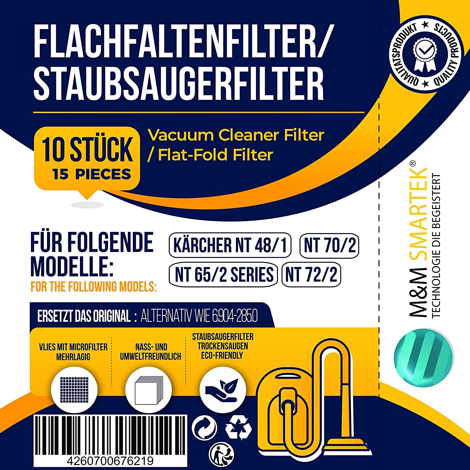 5 Sacchetti Per Aspirapolvere In Tessuto Non Tessuto, Compatibili Per DEMA NTS 45. Marchio Primebag, Modello STM42651.