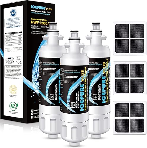 Vista 30 de ICEPURE ADQ36006101 Reemplazo para LG LT700P, Kenmore Elite 9690, ADQ36006102, RFC 1200A, 46-9690 469690, ADQ36006101-S, LFXS30766S, WSL-3, FML-3