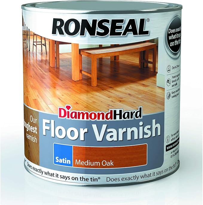 Ronseal Diamond Hard Floor Varnish Satin Medium Oak 2.5L Amazon.co.uk