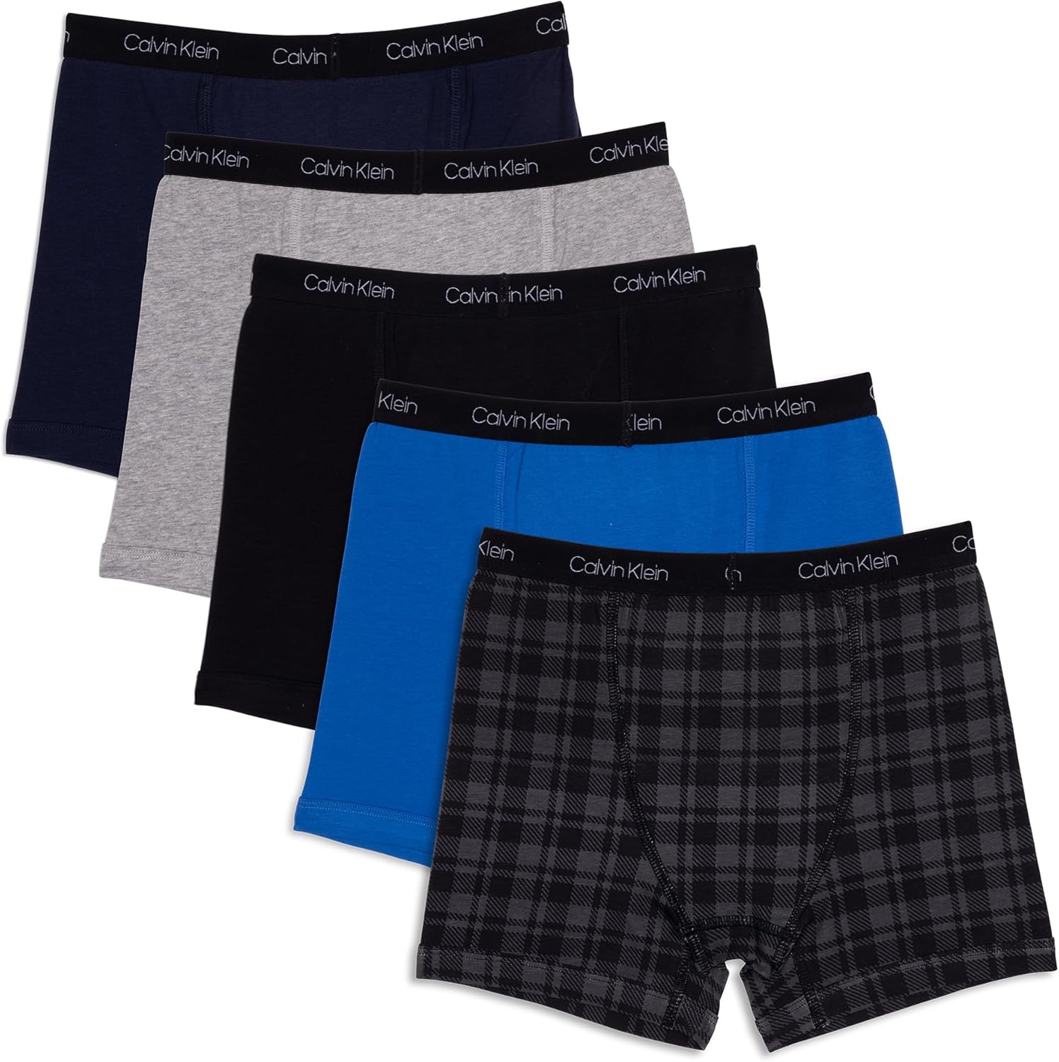 Calvin Klein Kids Boys' Modern Cotton Boxer Brief Underwear 5-Pack - Image 2