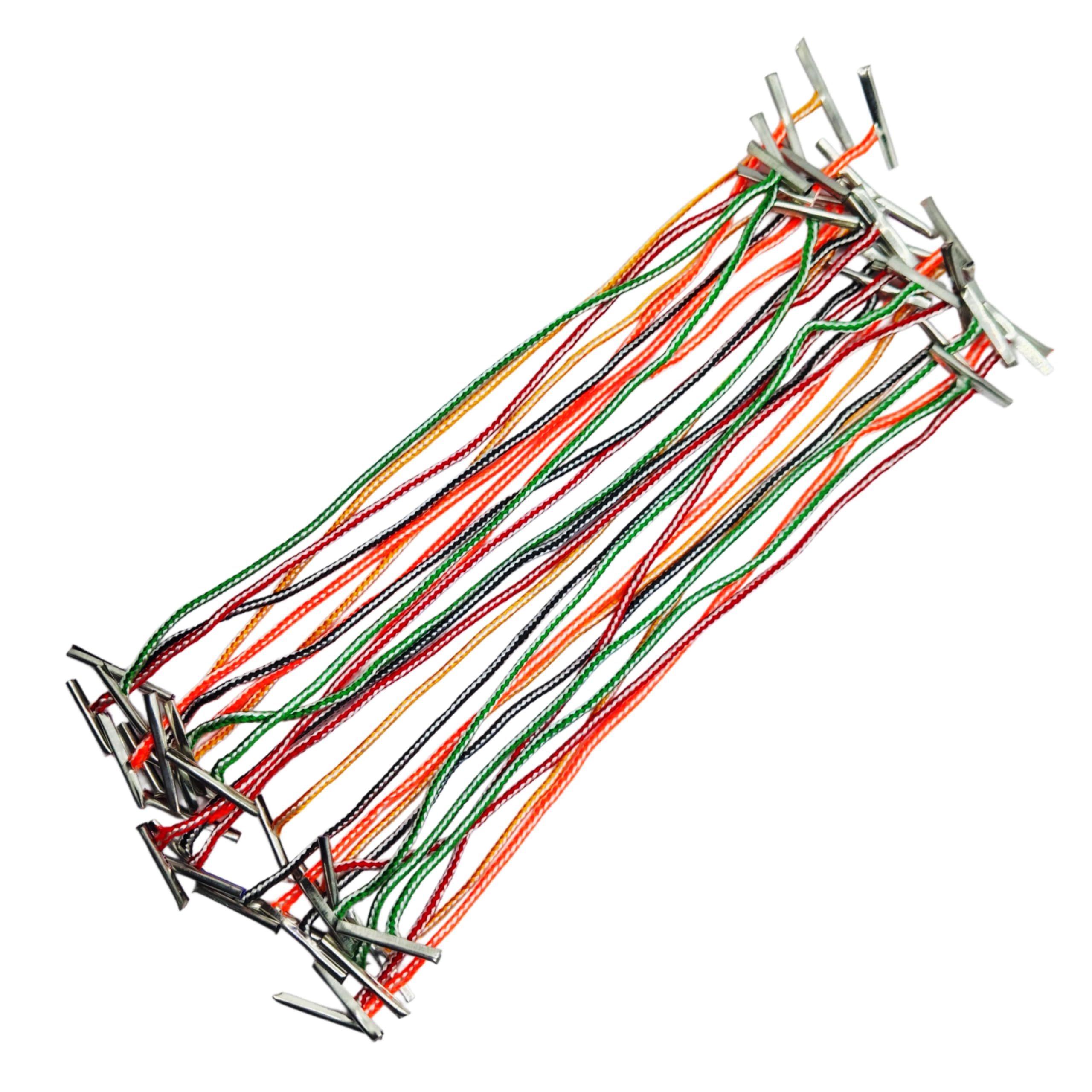 Office File Tags (Pack of 100) – 8 Inch Long – Multicolor Twisted
