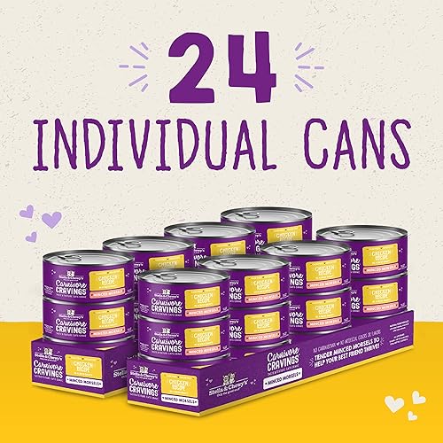 Miniatura 6 de Stella & Chewy's Carnivore Cravings Minced Morsels Cans  Grain Free, Protein Rich Wet Cat Food  Cage-Free Chicken Recipe  (5.2 Ounce Cans, Case of