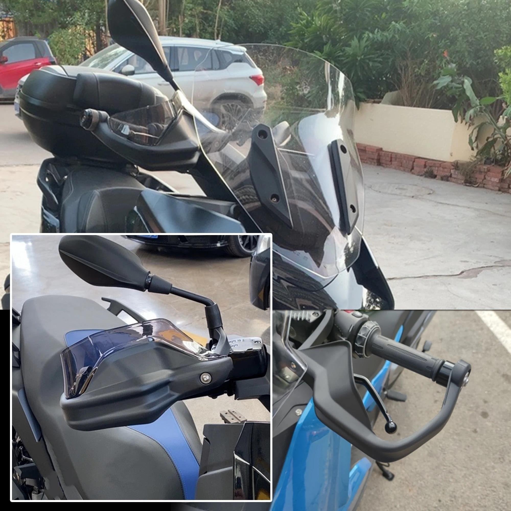Scudo Antivento Paramani Per Loncin Per Voge Per SR1 Per ADV 125 2025 Parabrezza Manubrio Moto Protezione Mano(B)