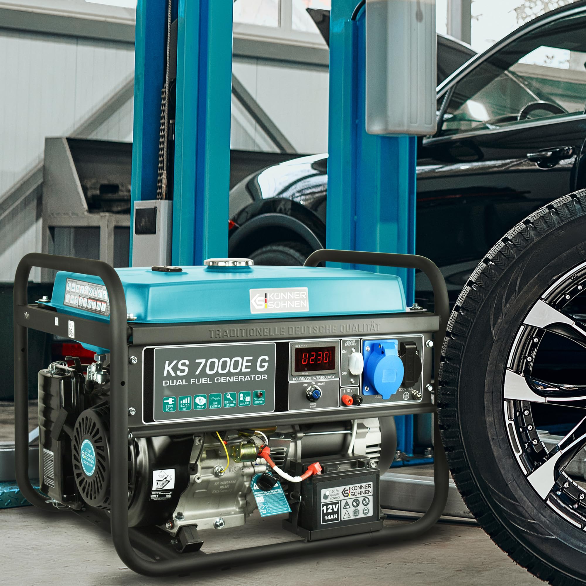 Agregat prądotwórczy Könner & Söhnen KS 7000E G hybrydowe serii DUAL FUEL LPG/benzyna