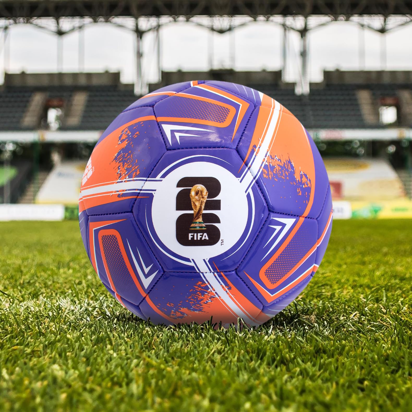 Hy-Pro Officially Licensed FWC26 Size 5 Football - Training Ball with Trophy Design & Host Nations Graphics, Football Gifts for Boys - FIFA World Cup 2026 Design