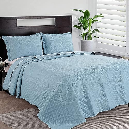 HOMBYS Colchas de tamaño King de gran tamaño de 120 x 132 pulgadas, juego de edredón de 3 piezas tamaño King de Alaska, ligero, suave y extra grande