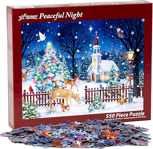 Miniatura 3 de Rompecabezas de Navidad Noche de Paz de 550 piezas