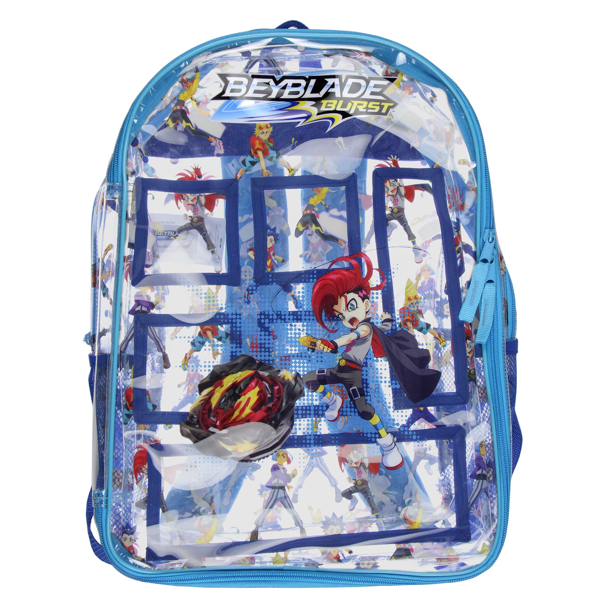 INTIMO Beyblade Burst Heavy Duty Clear School Travel Backpack Book Bag