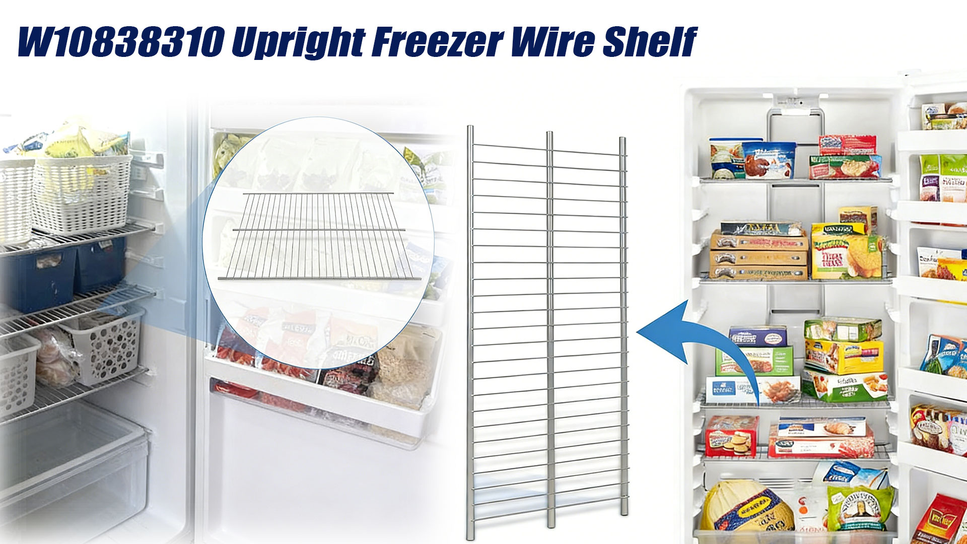 Amazon.com: W10838310 Upright Freezer Wire Shelf, Compatible with