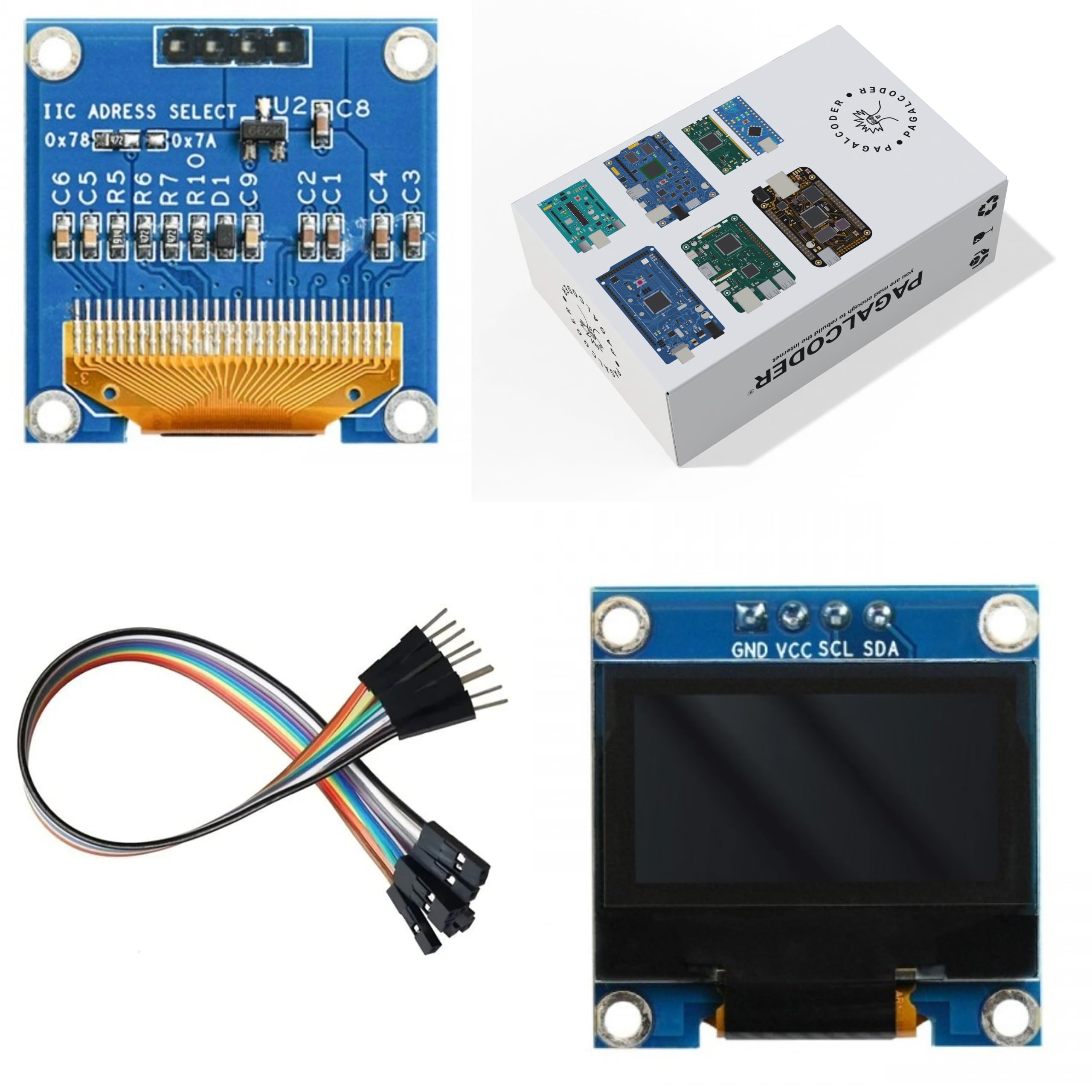 PAGALCODER | Multicoloure OLED Display 0.96 Inch I2C 4 Pin | With Connecting Jumper Wires | For Arduno Boards (B0DBJ7Q7KL) Amazon Price History, Amazon Price Tracker